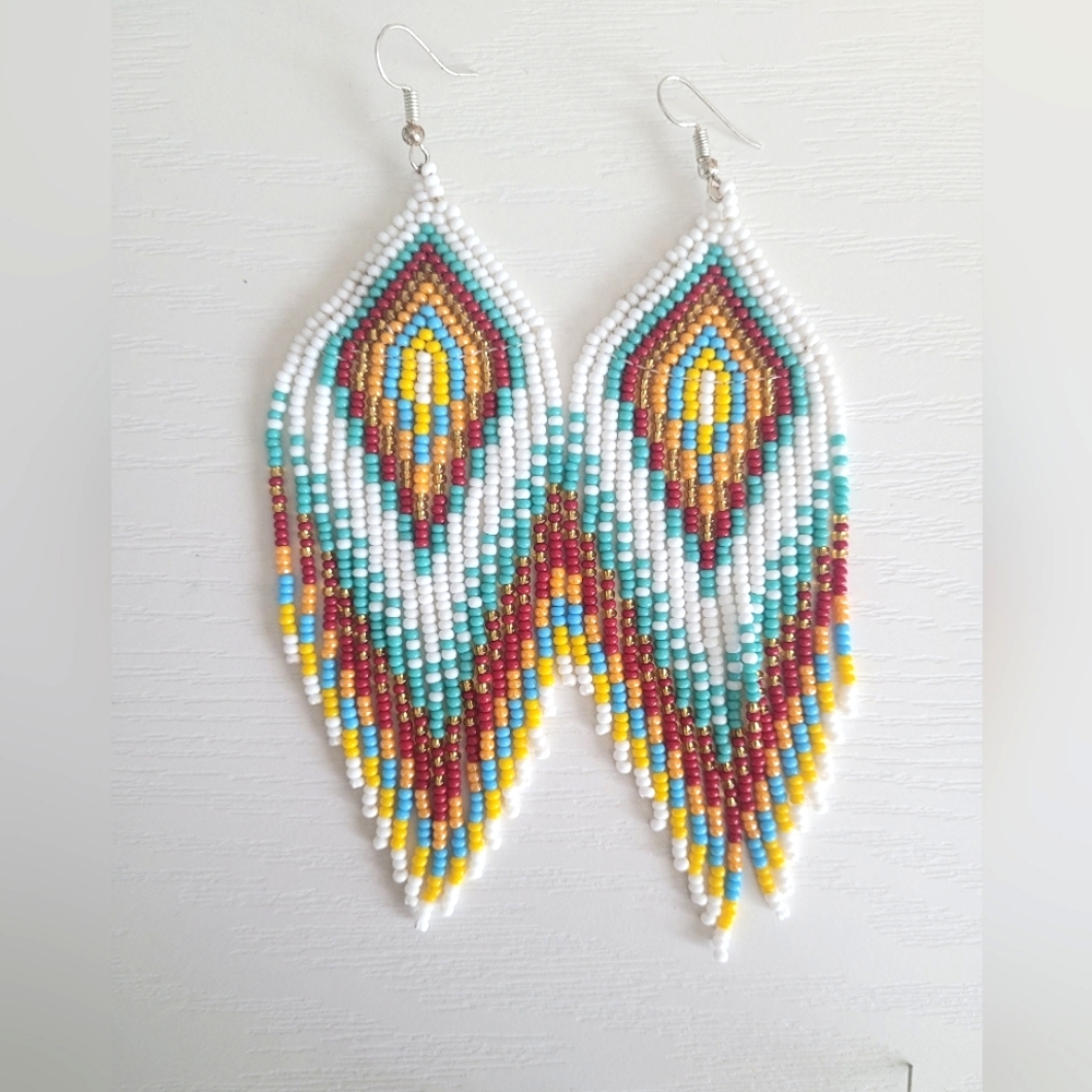 Boho Handmade Beaded Earrings